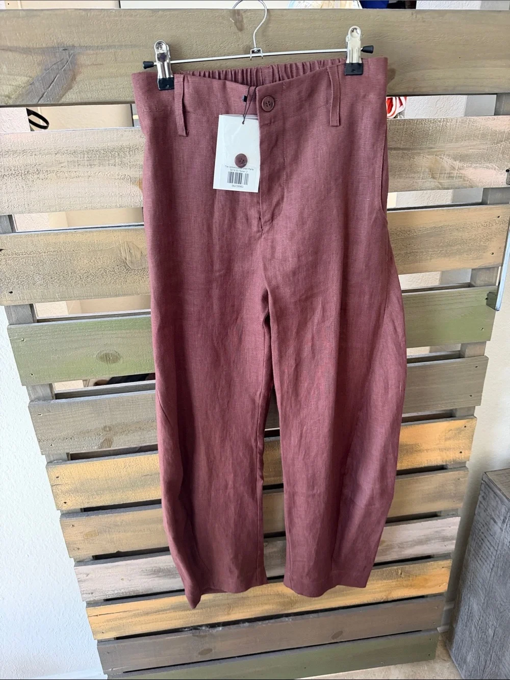 NWT, Ruti Uptown Loose Linen Pants in Spice size 2